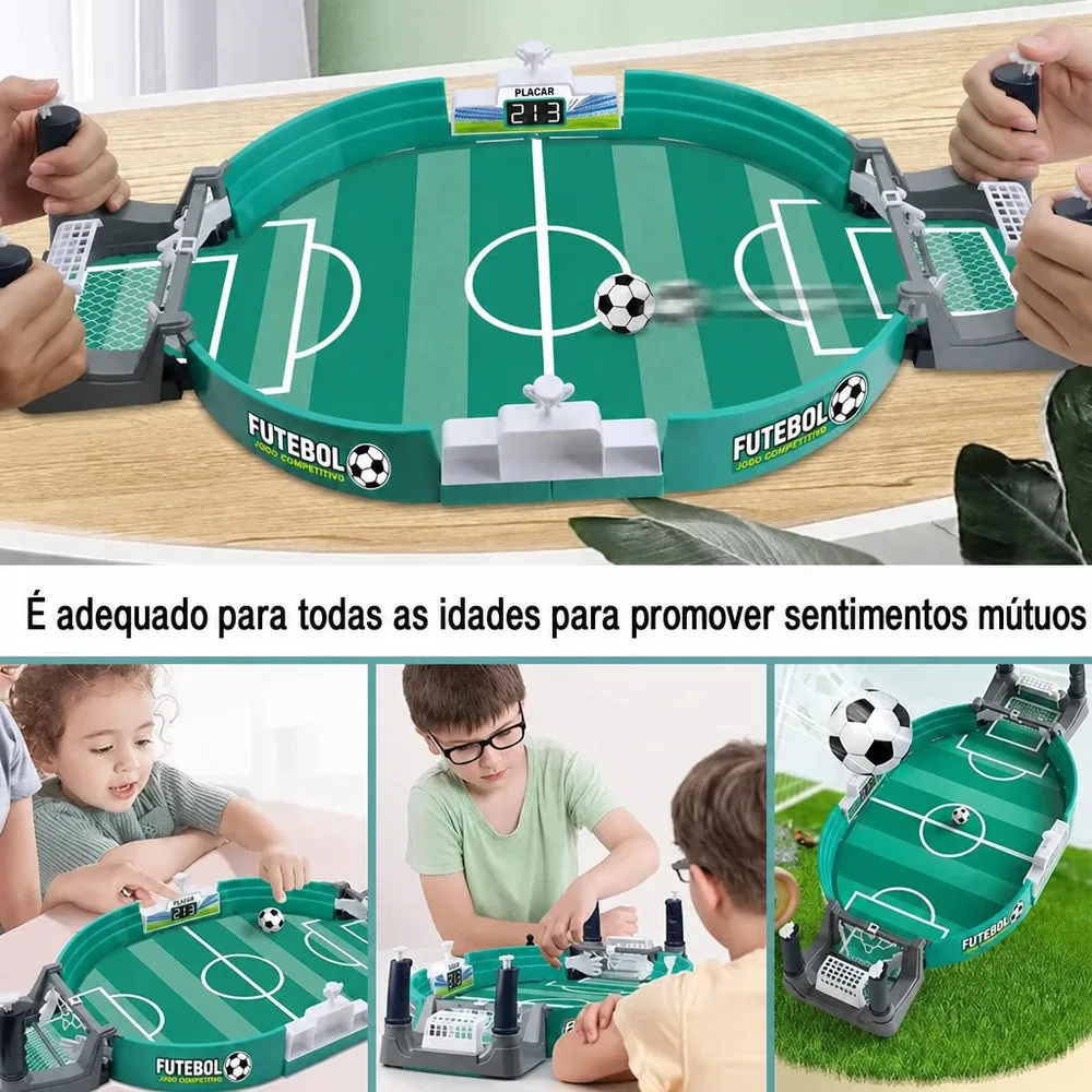 Arindolê Brinquedos Crianças jogando futebol de mesa portátil, Brinquedo Educativo que desenvolve coordenação e diversão em família