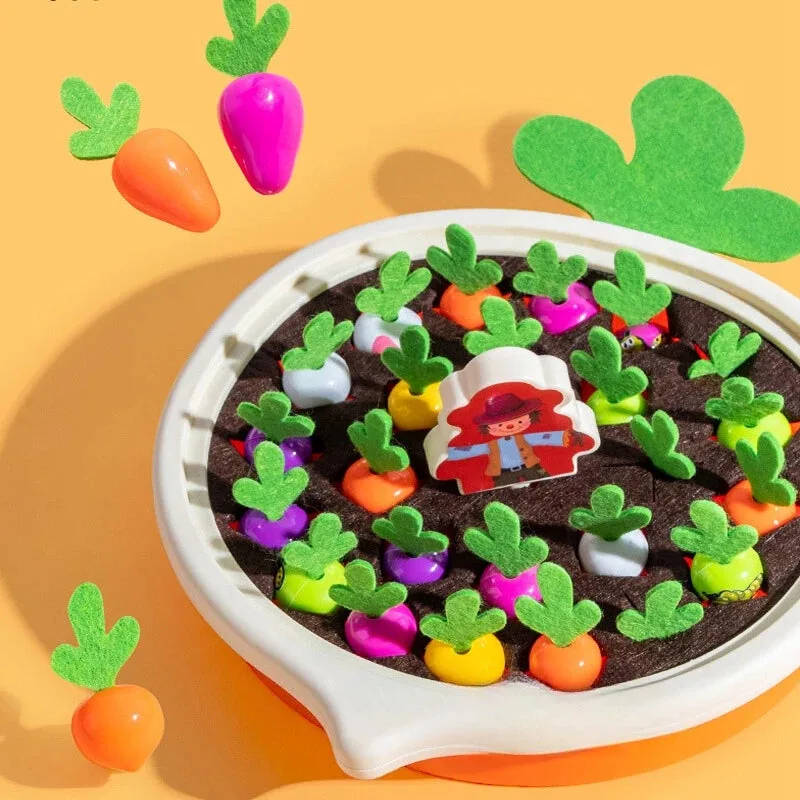 Arindolê Brinquedos Brinquedo Montessori Educativo com diversas cenouras e personagens para aprendizado interativo e divertido