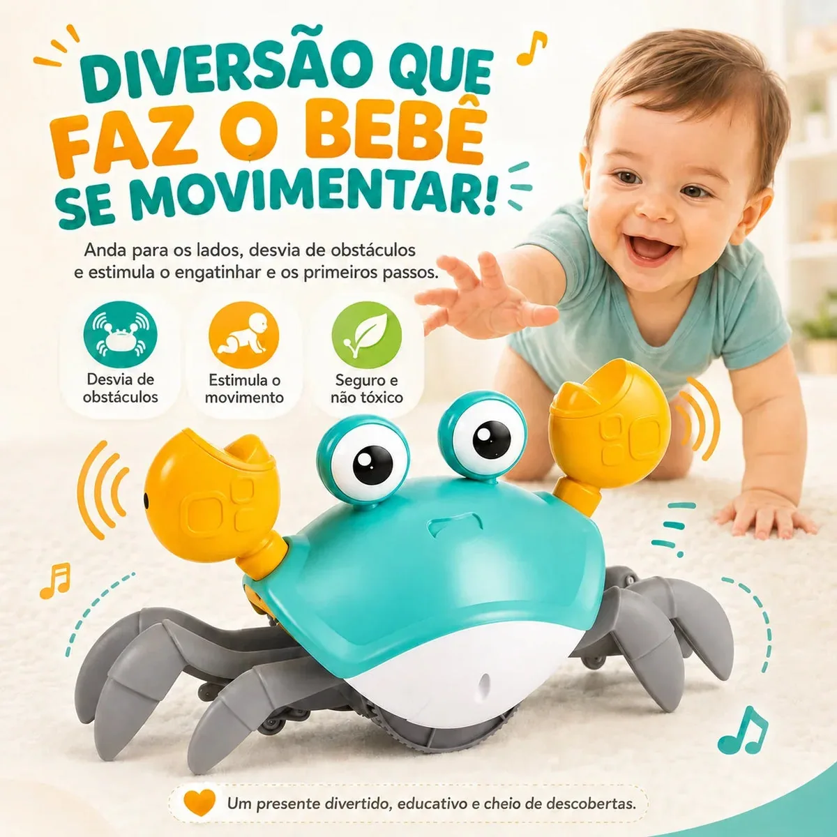 Caranguejo Criativo - Estimula o Engatinhar e o Andar — imagem 6