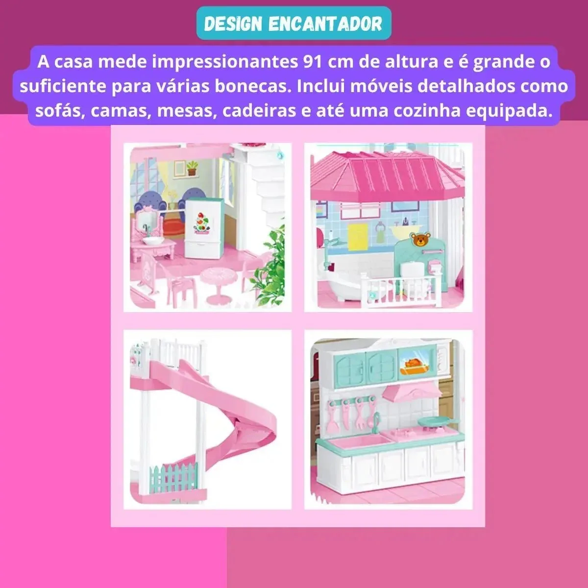 Dreamhouse Kids – Casa de Bonecas 4 Andares — imagem 4