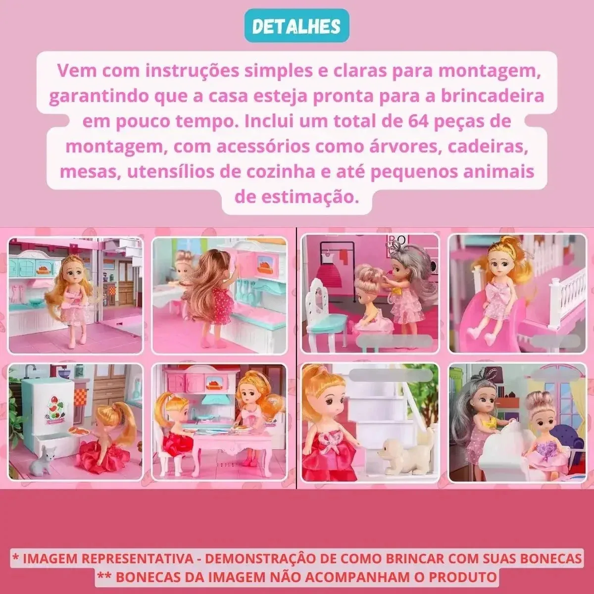 Dreamhouse Kids – Casa de Bonecas 4 Andares — imagem 8