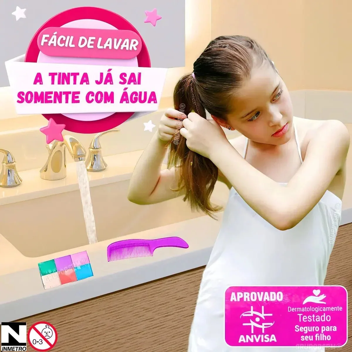 Hair style kids – kit cabelo colorido — imagem 4