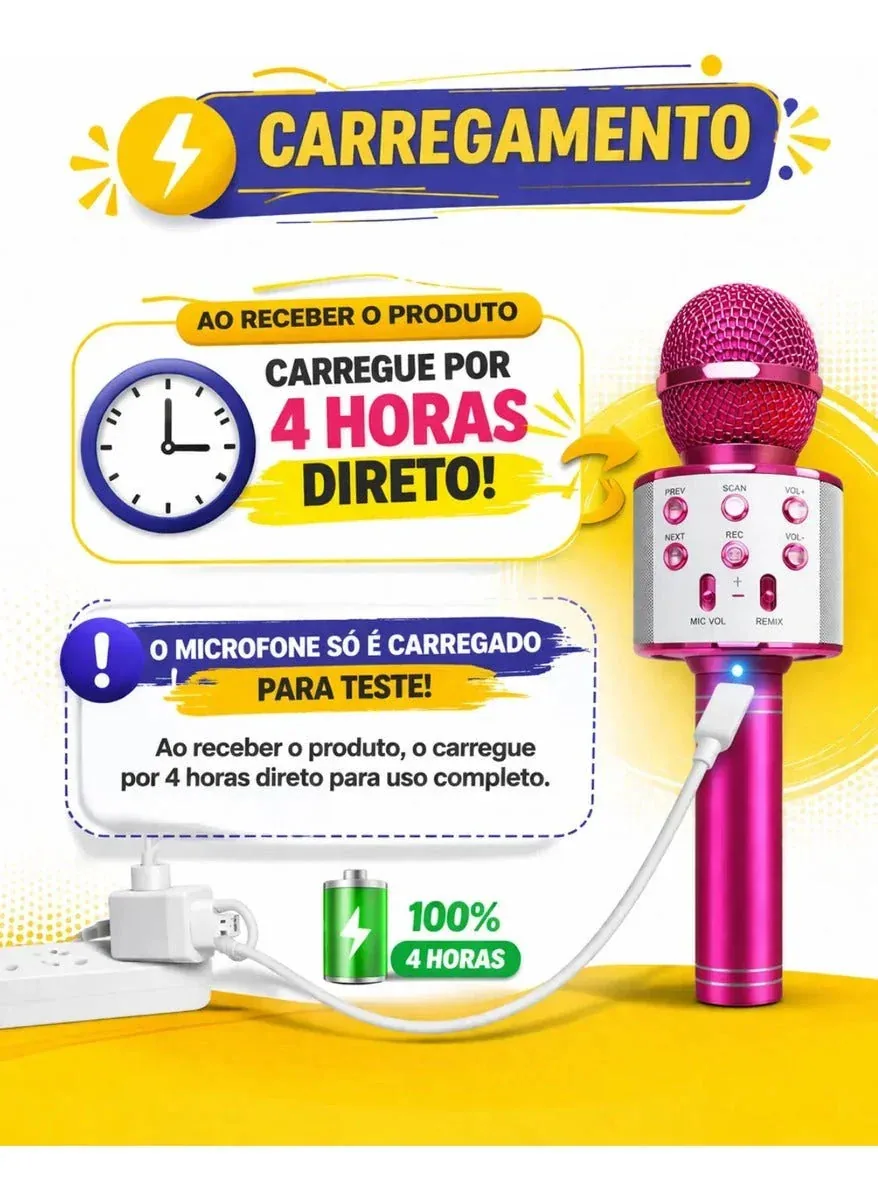 Karaoke Kids – Microfone Bluetooth Infantil — imagem 3
